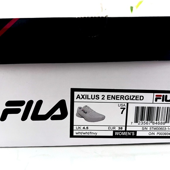 Fila Women's Axilus 2 Energized Tennis Shoes White Size 7 NIB - Picture 5 of 9